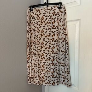 Leopard Print Long Skirt
